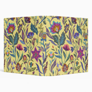 Vintage Floral Ornamental Pattern Victorian Style Binder