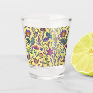 Vintage Floral Ornamental Pattern Victorian Style Shot Glass