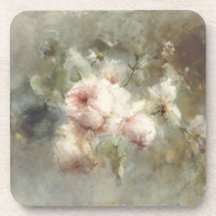 Vintage Floral Painting Coaster