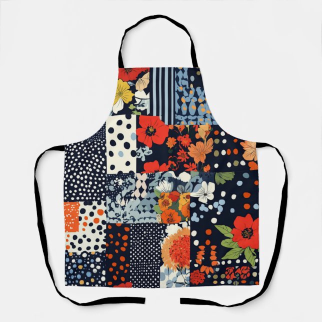 Vintage Floral Patchwork Pattern (3) Apron (Front)