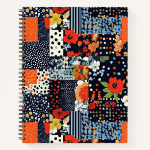 Vintage Floral Patchwork Pattern (3) Notebook