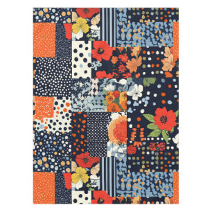 Vintage Floral Patchwork Pattern (3) Tablecloth
