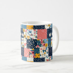 Vintage Floral Patchwork Pattern (4) Coffee Mug