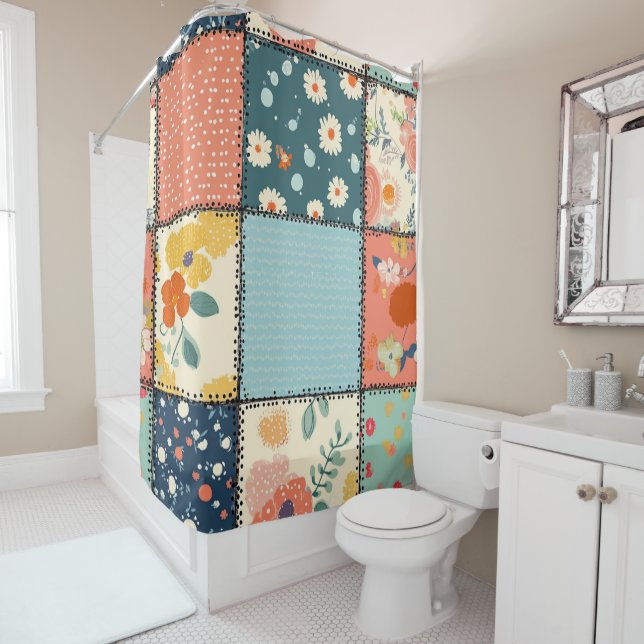 Vintage Floral Patchwork Pattern (6) (In Situ)