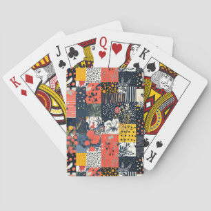 Vintage Floral Patchwork Pattern (7) Playing Cards