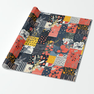 Vintage Floral Patchwork Pattern (7) Wrapping Paper