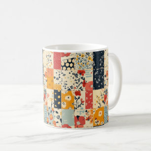 Vintage Floral Patchwork Pattern (8) Coffee Mug
