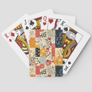 Vintage Floral Patchwork Pattern (8) Playing Cards