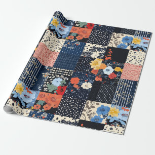 Vintage Floral Patchwork Pattern (9) Wrapping Paper
