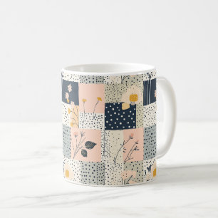 Vintage Floral Patchwork Pattern - Pastel (5) Coffee Mug