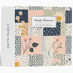 Vintage Floral Patchwork Pattern - Pastel (9) Binder