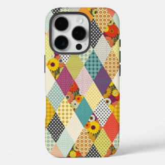 vintage floral patchwork quilt iPhone 16 pro case