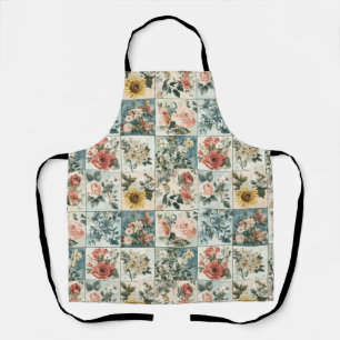 Vintage Floral Patchwork Style Design Apron