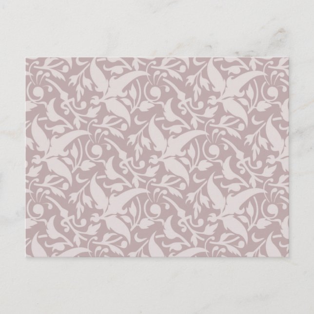 Vintage Floral Pattern 1 - Faded Red Postcard (Front)