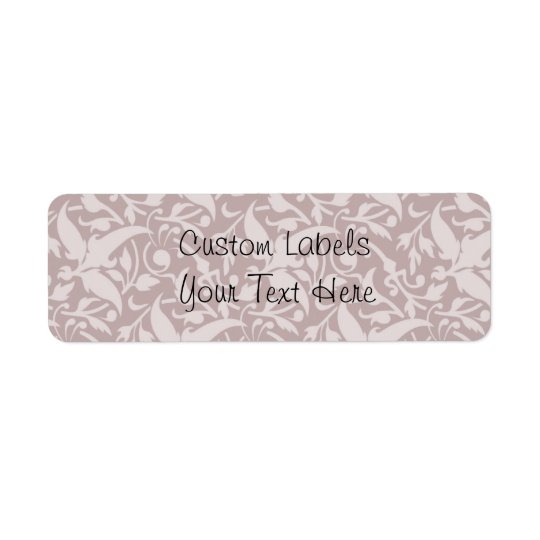 Vintage Floral Pattern 1 - Faded Red Return Address Label
