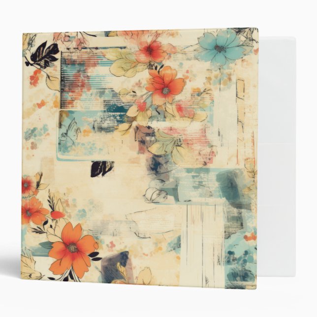 Vintage Floral Pattern (2) Binder (Front/Inside)