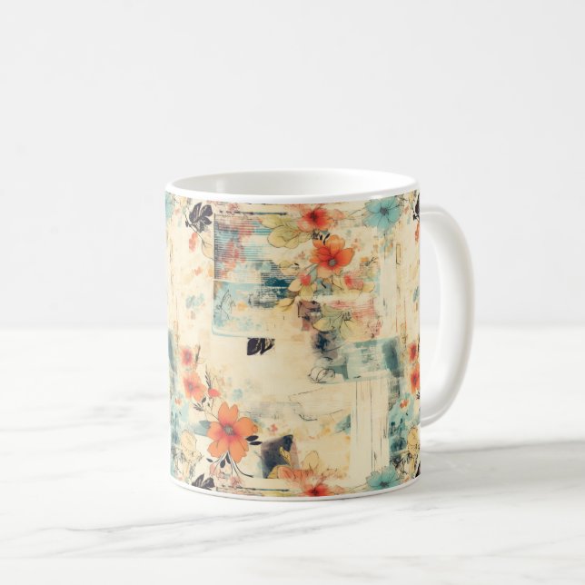 Vintage Floral Pattern (2) Coffee Mug (Front Right)