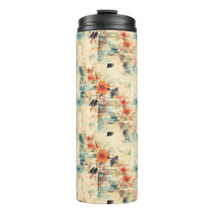 Vintage Floral Pattern (2) Thermal Tumbler