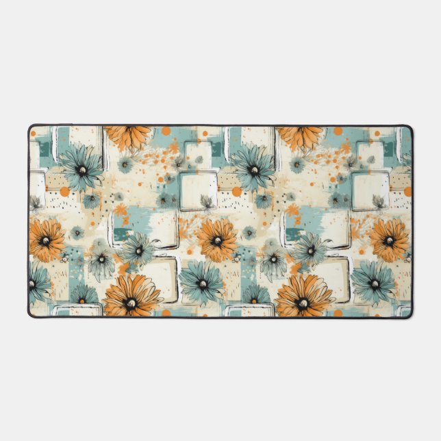 Vintage Floral Pattern (3) Desk Mat (Front)