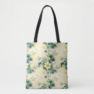 Vintage Floral Pattern (4) Tote Bag