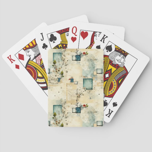 Vintage Floral Pattern (5) Playing Cards (Back)