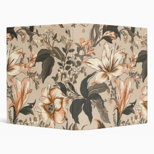 Vintage Floral Pattern Binder