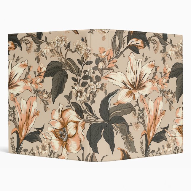 Vintage Floral Pattern Binder (Background)