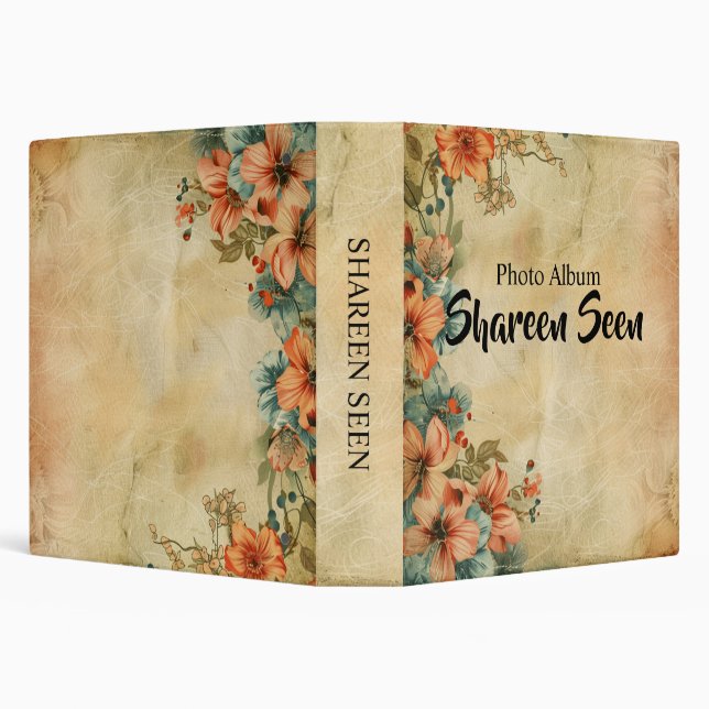 Vintage floral pattern binders (Background)