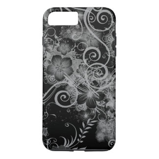 Vintage Floral Pattern Black and White Case-Mate iPhone Case