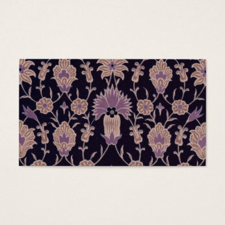 Vintage Floral Pattern - Black Mauve Pink