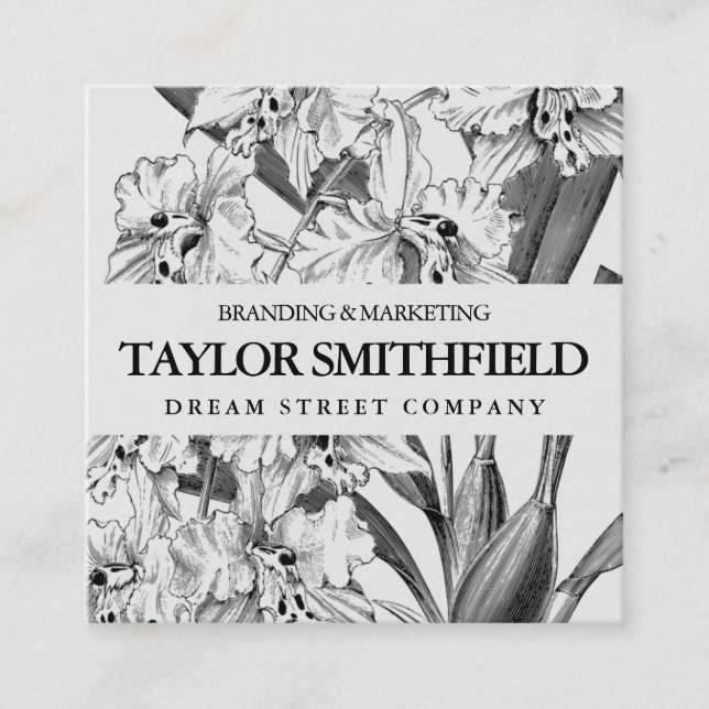 Vintage Floral Pattern Business Card (Front)