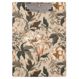 Vintage Floral Pattern Clipboard