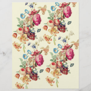Vintage Floral Pattern DIY Envelopes Liner Flyer