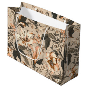 Vintage Floral Pattern Gift Bag