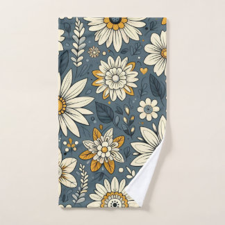 Vintage Floral Pattern Hand Towel