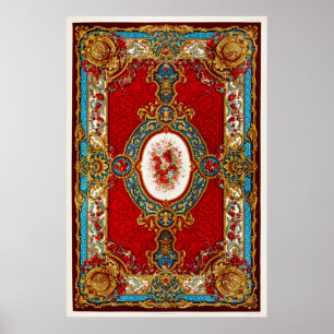 Vintage Floral Pattern Illustration Poster