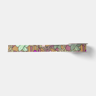 Vintage Floral Pattern Illustration Satin Ribbon
