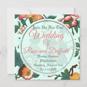 Vintage Floral Pattern Invitation