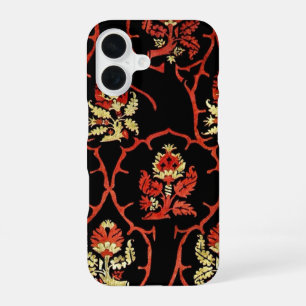 Vintage Floral Pattern iPhone 16 Case
