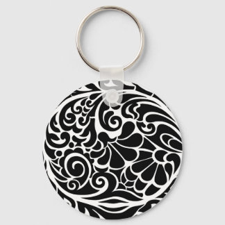 vintage floral pattern keychain