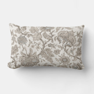 Vintage floral pattern lumbar pillow
