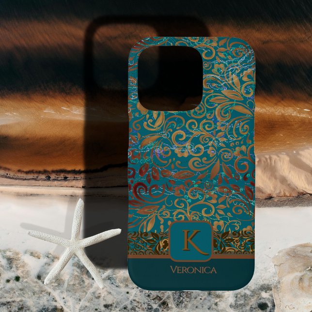 Vintage Floral Pattern Monogram iPhone / iPad case (Vintage Floral Pattern Monogram iPhone / iPad case)