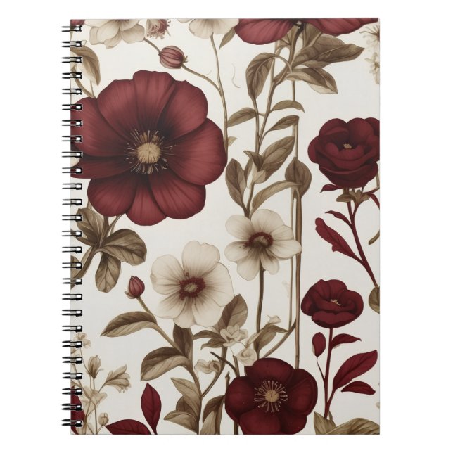 Vintage floral pattern notebook (Front)