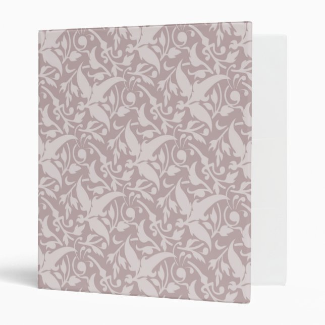 Vintage Floral Pattern - Retro Red Binder (Front/Inside)