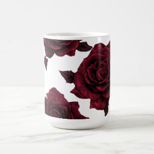 Vintage Floral Pattern   Romantic Rose Botanical A Coffee Mug