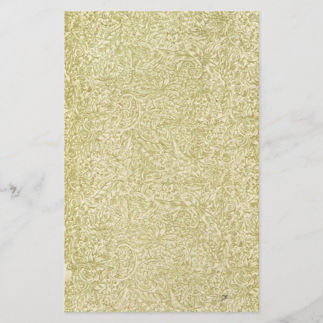 Vintage Floral Pattern Scrapbooking Paper (Front)