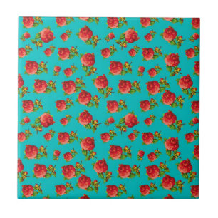 Vintage Floral Pattern Tile