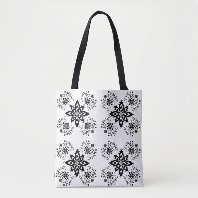 Vintage floral pattern tote bag (Front)
