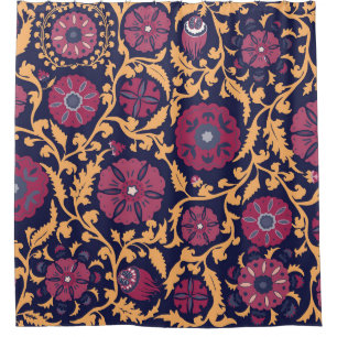 Vintage floral pattern. Uzbek suzani national orna