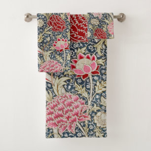 Vintage Floral Pattern, William Morris Bath Towel Set